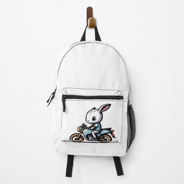 Item preview, Adorably Rad: Kawaii Rabbit Riding a Sports Bike Designs designed and sold by irosh madushan.