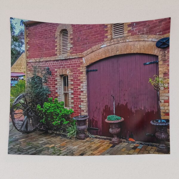 Item preview, Vintage Door and Wagon Wheel at the Bendigo Pottery - Bendigo, Victoria, Australia designed and sold by Steven Jodoin.