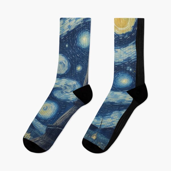 Item preview, Starry Night in Paris Post Impressionism Van gogh Inspired Art designed and sold by Vangoholic.