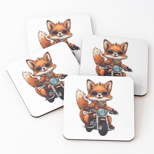 Item preview, Biker fox designed and sold by Janet Morley.