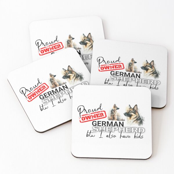 Item preview, Proud Owner German Shepherd and kids funny design designed and sold by mipodbusiness.