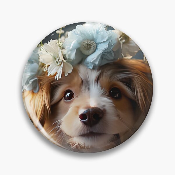 Item preview, Flower Crown Puppy Dog  designed and sold by BlvckSky.