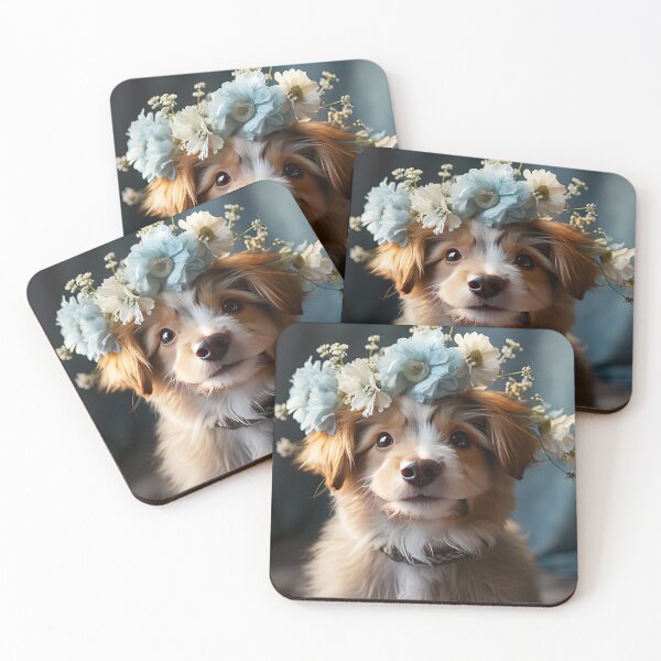 Item preview, Flower Crown Puppy Dog  designed and sold by BlvckSky.