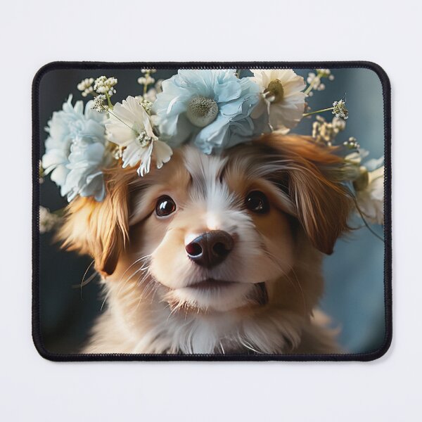 Item preview, Flower Crown Puppy Dog designed and sold by BlvckSky.