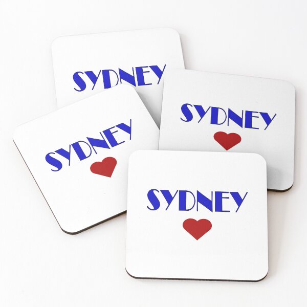 Item preview, Blue Sydney Broadway Style Text, with Red Love Heart designed and sold by AASparksDesigns.