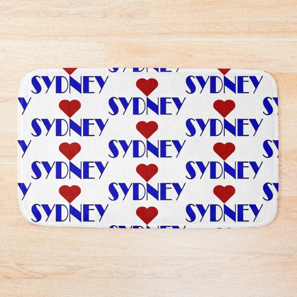 Item preview, Blue Sydney Broadway Style Text, with Red Love Heart designed and sold by AASparksDesigns.