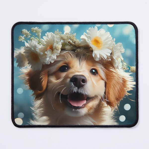 Item preview, Flower Crown Puppy Dog designed and sold by BlvckSky.