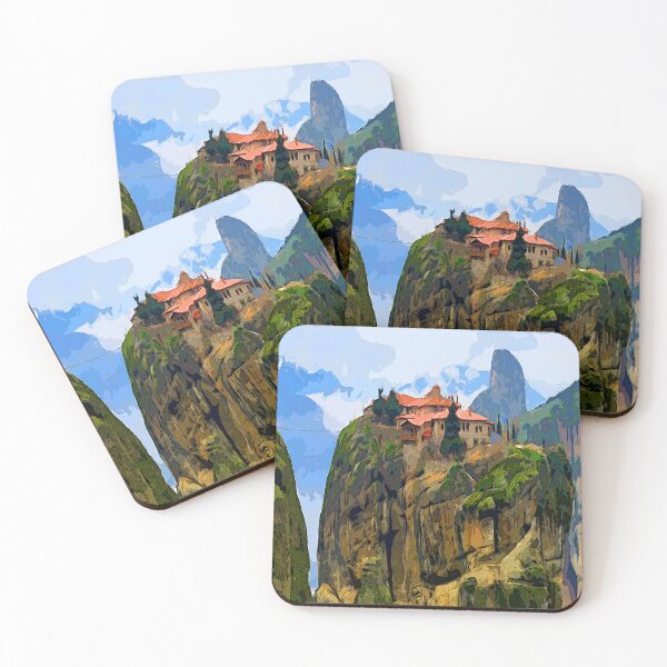 Item preview, Megala Meteora Monastery, Greece, color art designed and sold by artdragongift 15.