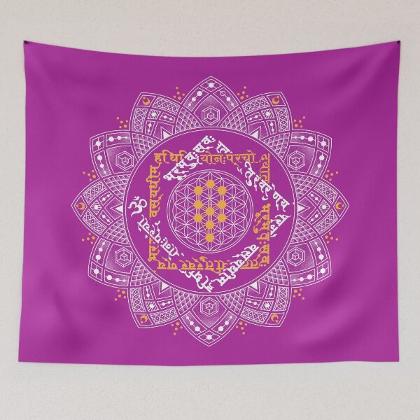 Item preview, Purple Gayatri Tree Of Life Mandala designed and sold by DreamsOfKaliArt.