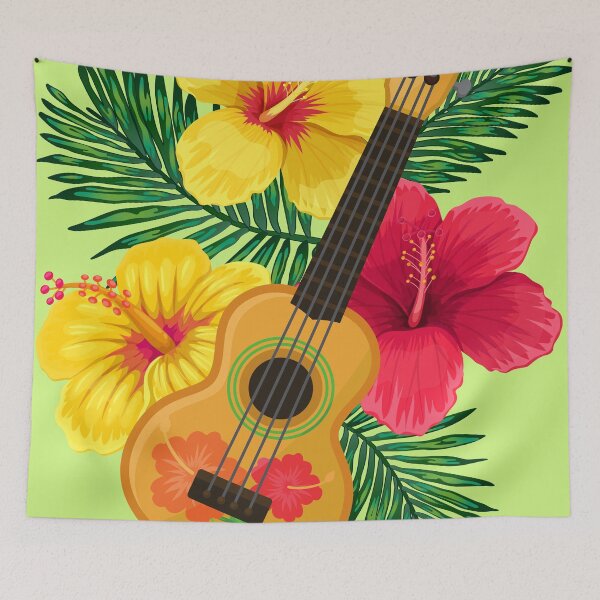 Item preview, Hawaiian Ukulele Lute and Hibiscus designed and sold by soulfulprintss8.