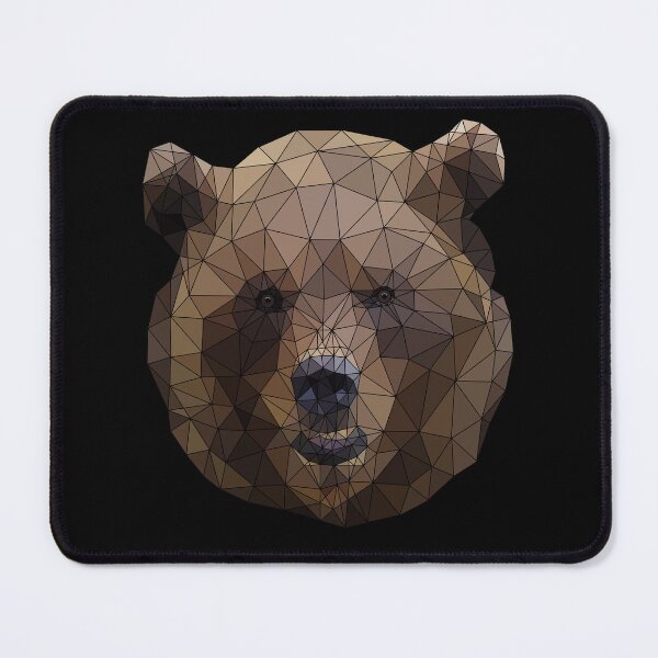 Item preview, Polygonal brown bear triangular shapes low poly art designed and sold by wejollydigitals.