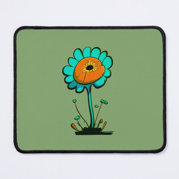 Item preview, Pastel Single Flower in Cyan, Orange & light Blue Paint Pattern Design designed and sold by Md Rashid Hasan.