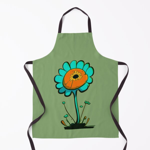 Item preview, Pastel Single Flower in Cyan, Orange & light Blue Paint Pattern Design designed and sold by Md Rashid Hasan.