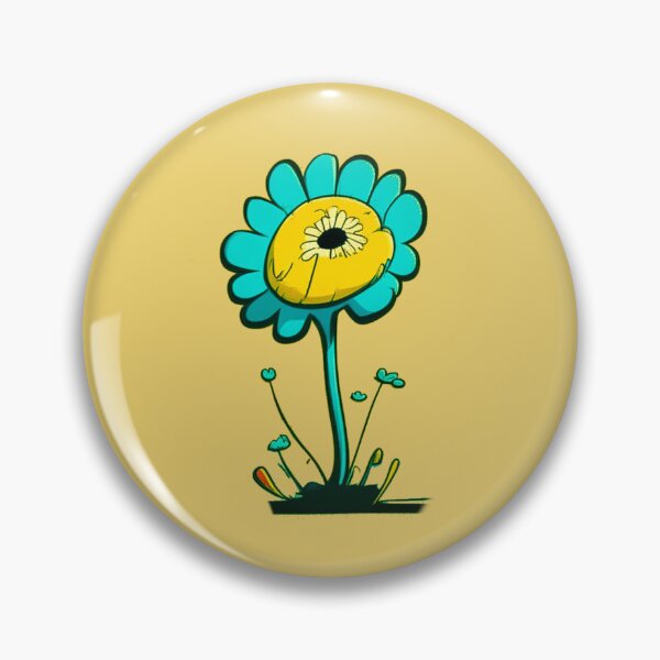 Item preview, Pastel Single Flower in Cyan, Yellow & light Blue Paint Pattern Design designed and sold by Md Rashid  Hasan.