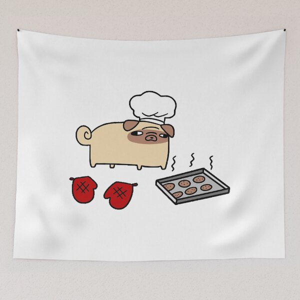 Item preview, Pug Baking Cookies designed and sold by PeteMacejkovic.