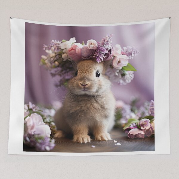 Item preview, Flower Crown Bunny Rabbit designed and sold by BlvckSky.