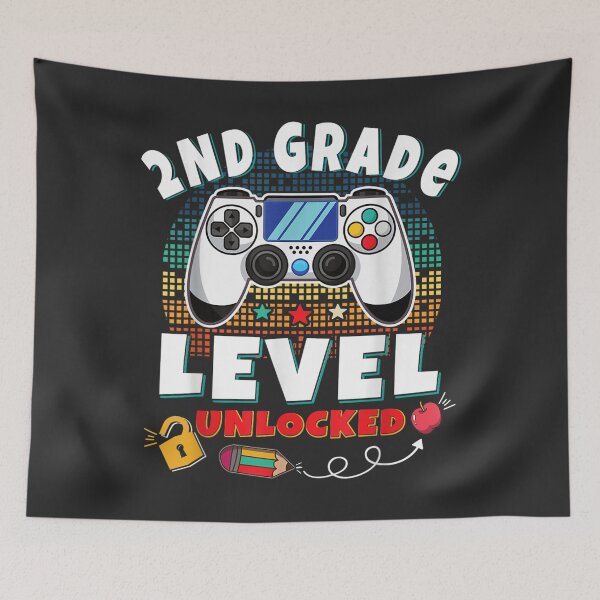 Item preview, 2nd Grade Level Unlocked Video Game Back to School Boys designed and sold by PatriciaWCipria.