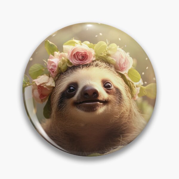 Item preview, Flower Crown Sloth designed and sold by BlvckSky.