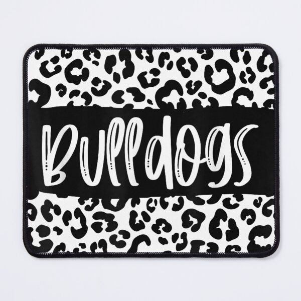 Item preview, Bulldogs Team Mascot School Spirit Game Night Leopard Print designed and sold by PatriciaWCipria.
