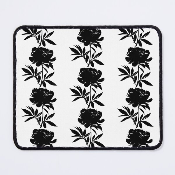 Item preview, Peony Flower Black leaves silhouette on White background 10 designed and sold by ArmBaoStock.
