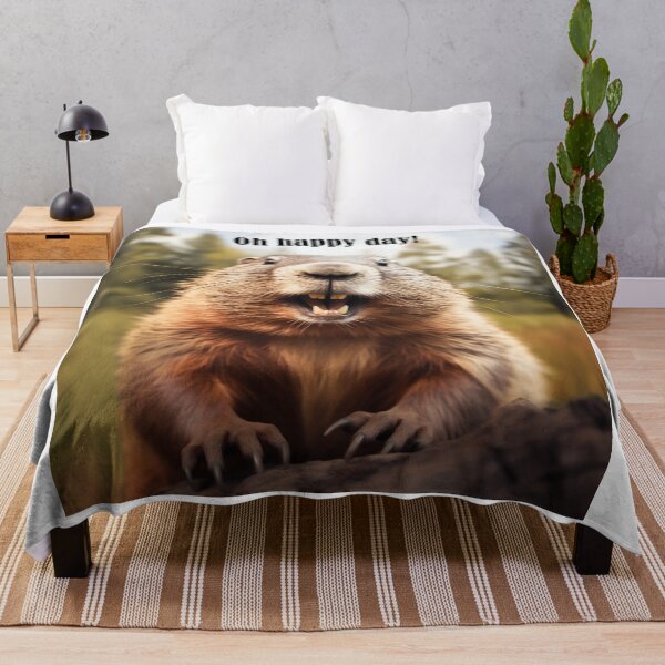 Item preview, happy woodchuck having a good day designed and sold by DanieWoods.
