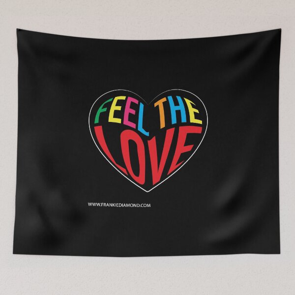 Item preview, Feel The Love Colorful Typography Heart designed and sold by FrankieDiamond.