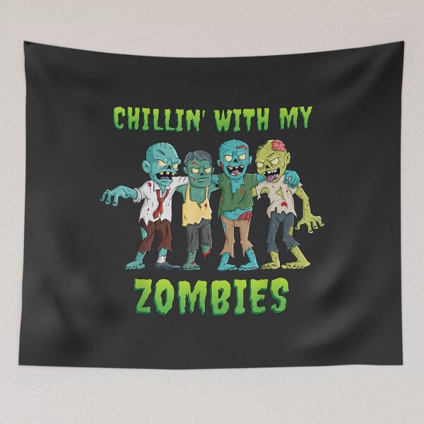 Artikelvorschau, Chillin With My Zombies Halloween Boys Kids Lustig entworfen und verkauft von PatriciaWCipria.
