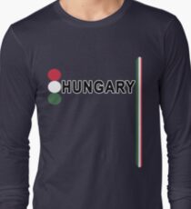 Hungary Football or Soccer Jersey Style Long Sleeve T-Shirt