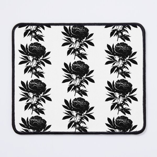 Item preview, Peony Flower Black leaves silhouette on White background 11 designed and sold by ArmBaoStock.