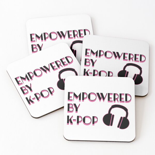 Item preview, Empowered by Kpop, Black and pink fandom quote designed and sold by JinJinYoon.