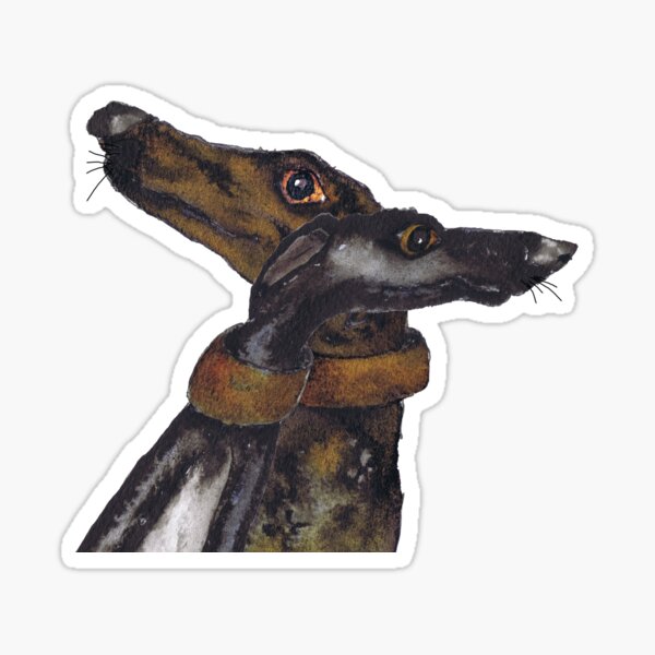 GREYHOUNDS IN LOVE g266 Sticker