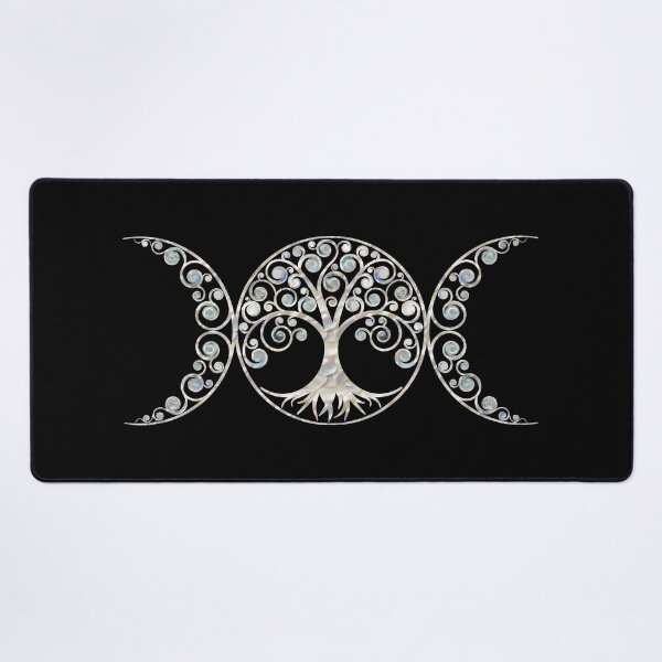Item preview, Triple Moon - Tree of life - Moonstone and Pearl designed and sold by k9printart.