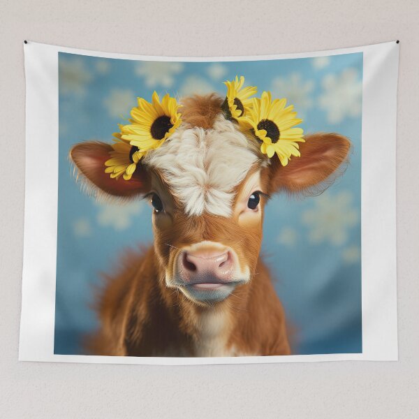 Item preview, Flower Crown Cow designed and sold by BlvckSky.
