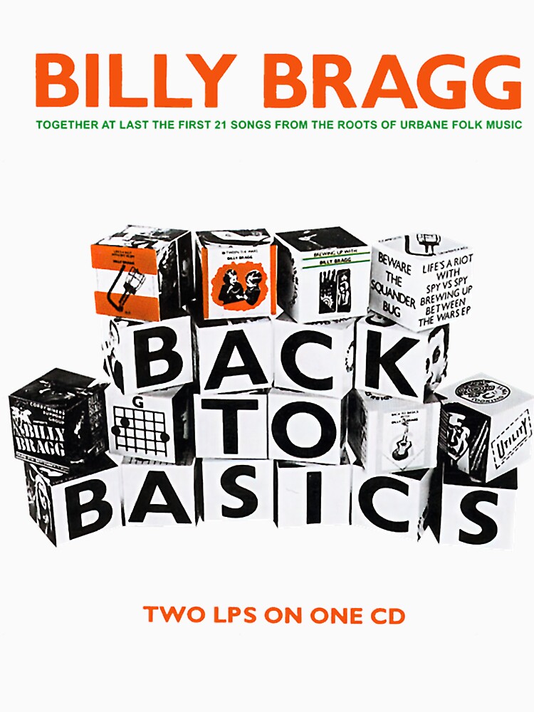 Thumbnail 7 of 7, Classic T-Shirt, Billy Bragg Album Back To Basics   designed and sold by SallyyBarragan.