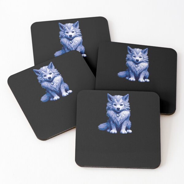 Item preview, Little Cute Wolf - Blue 1 designed and sold by Soulemotion.
