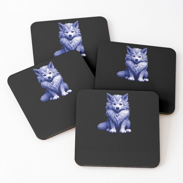Item preview, Little Cute Wolf - Blue 2 designed and sold by Soulemotion.