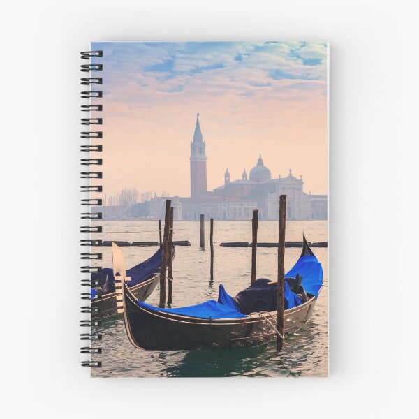 Item preview, Venice gondolas moored by Saint Mark square during winter days designed and sold by torishaa.