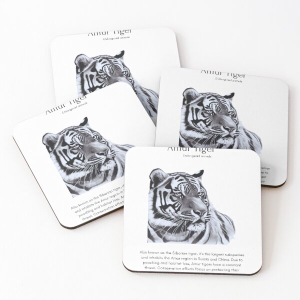 Item preview, Amur Tiger Face - Endangered Species designed and sold by IguaranDesign.