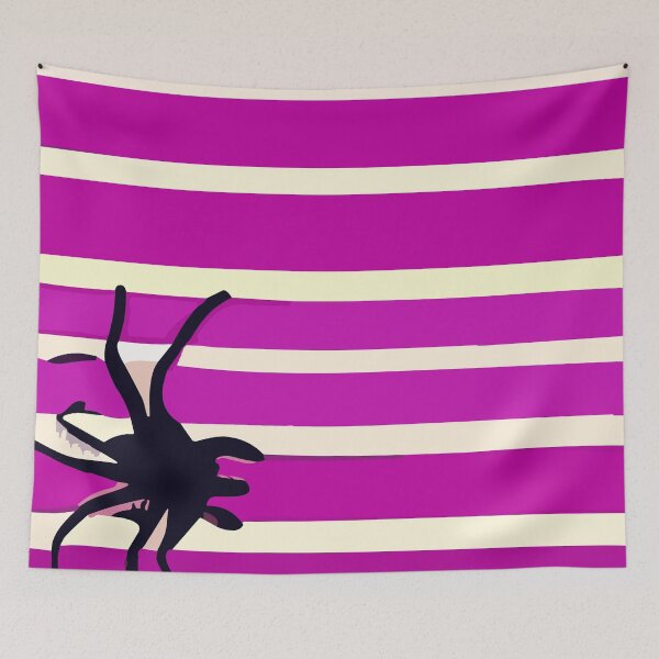 Item preview, Halloween White and Purple Stripes with Spider designed and sold by SamJanner.