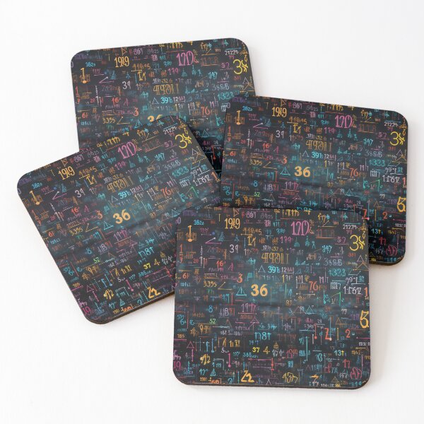 Item preview, Blackboard with abstract numbers designed and sold by Snoobstyle.