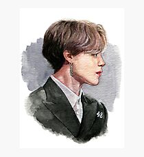 Jimin - watercolour portrait Photographic Print