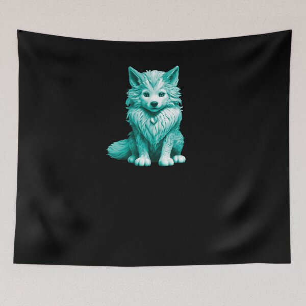 Item preview, Little Sweet Wolf - Turquoise designed and sold by Soulemotion.
