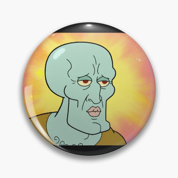 Handsome Squidward Pins and Buttons for Sale