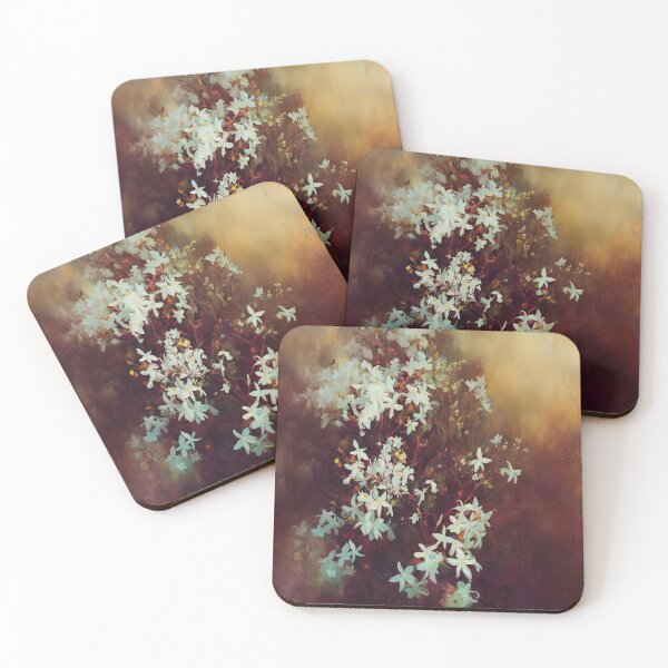 Item preview, Antique Look Vintage Jasmine Flowers - Shabby Chic Blossoms Grunge Style AI Art 2 of 4 designed and sold by Beachy.
