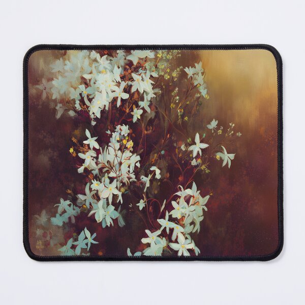 Item preview, Antique Look Vintage Jasmine Flowers - Shabby Chic Blossoms Grunge Style AI Art 2 of 4 designed and sold by Beachy.