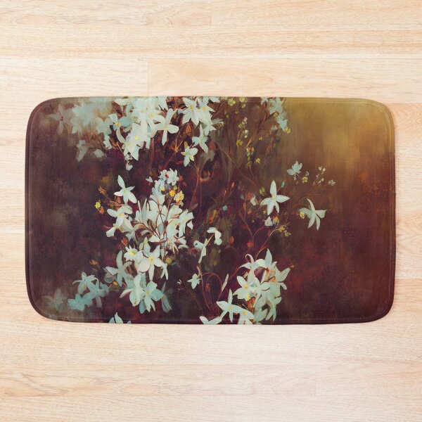 Item preview, Antique Look Vintage Jasmine Flowers - Shabby Chic Blossoms Grunge Style AI Art 2 of 4 designed and sold by Beachy.