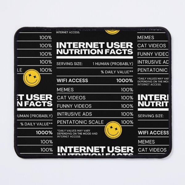 Item preview, Internet User Nutrition Facts - Internet Explorer Memes Cat Funny Videos designed and sold by Millusti.