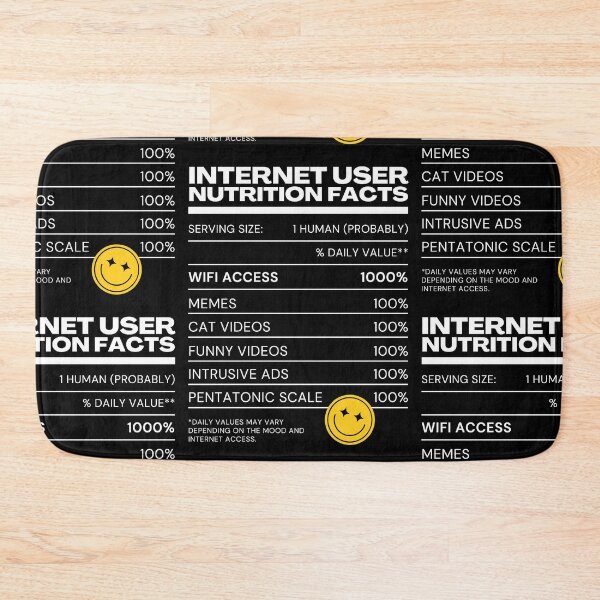 Item preview, Internet User Nutrition Facts - Internet Explorer Memes Cat Funny Videos designed and sold by Millusti.