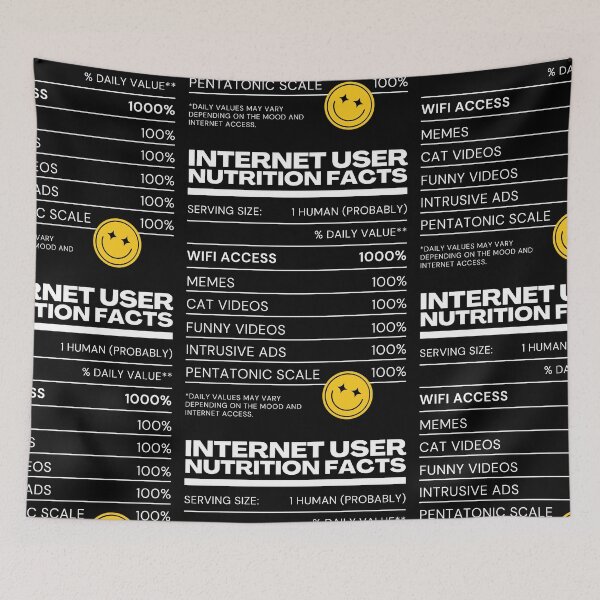 Item preview, Internet User Nutrition Facts - Internet Explorer Memes Cat Funny Videos designed and sold by Millusti.