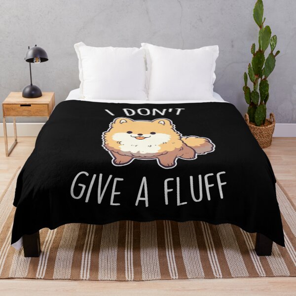 Item preview, Orange Pomeranian Dog I Don't Give a Fluff designed and sold by Clara Hollins.